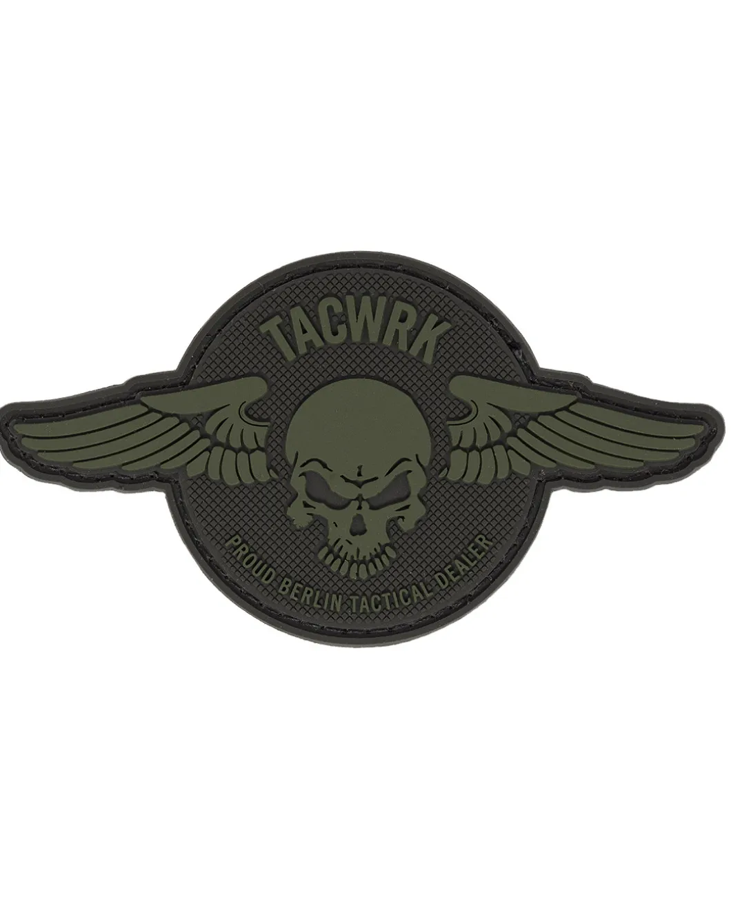 Wings Patch Rund Oliv