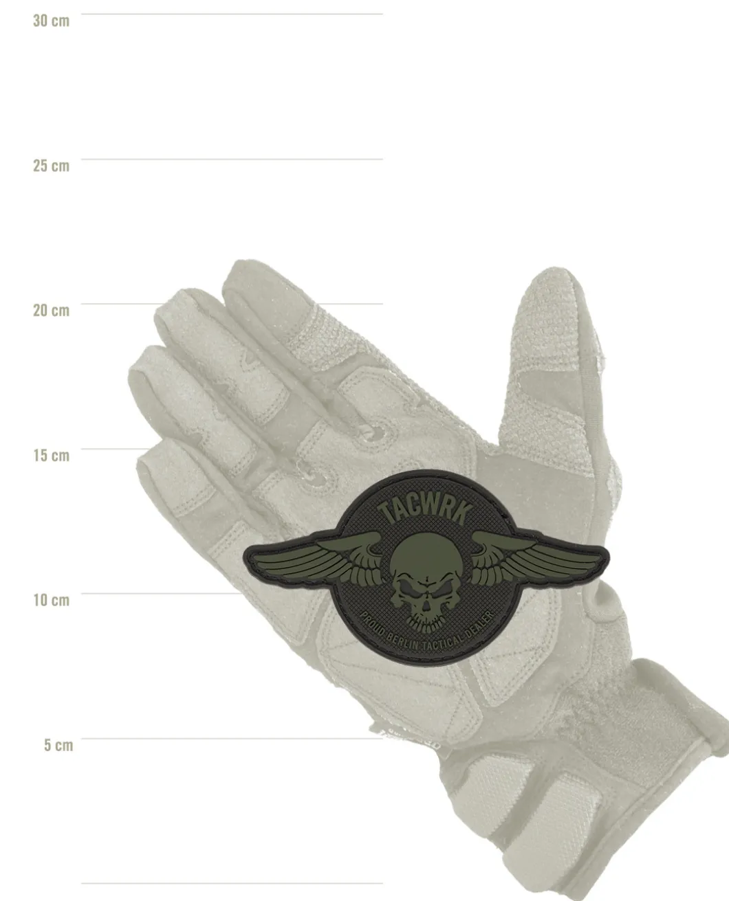 Wings Patch Rund Oliv