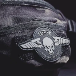 Wings Patch Rund Oliv