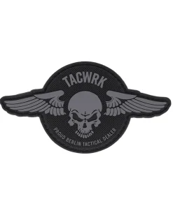 Wings Patch Rund Schwarz