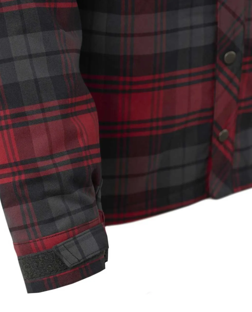 Winter Warden Shirt Slate Crimson Plaid