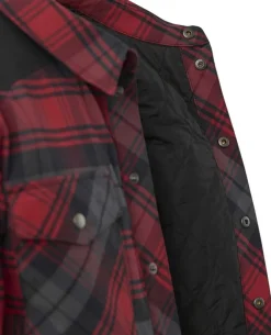 Winter Warden Shirt Slate Crimson Plaid