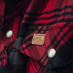 Winter Warden Shirt Slate Crimson Plaid