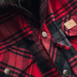 Winter Warden Shirt Slate Crimson Plaid