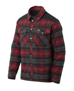 Winter Warden Shirt Slate Crimson Plaid