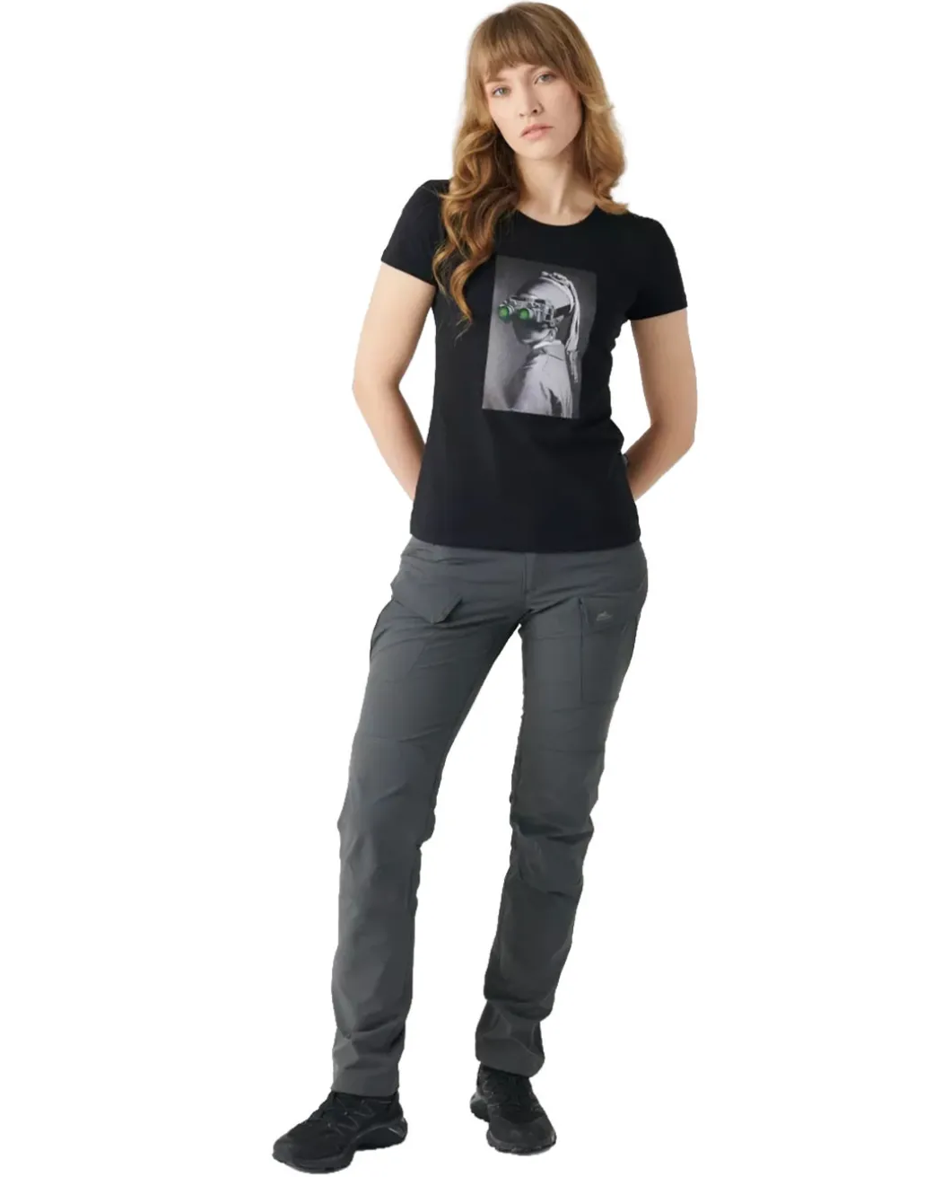 Women's T-shirt (NVG Girl) Black Schwarz