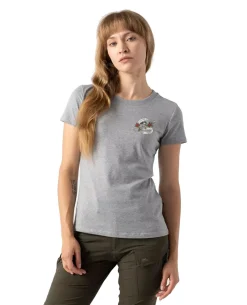 Women's T-Shirt Slim (Come and take it) Mid Grey Melange