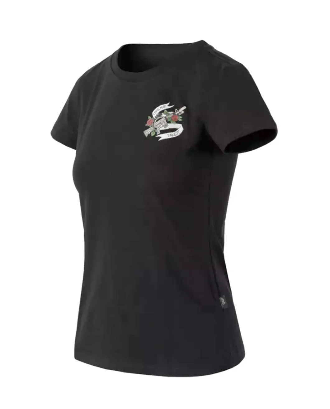 Women's T-Shirt Slim (Come and take it) Black Schwarz