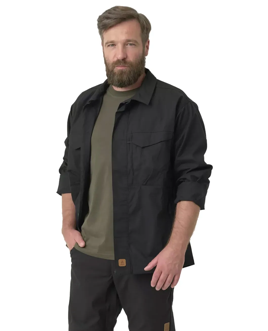 Woodsman Shirt Black Schwarz