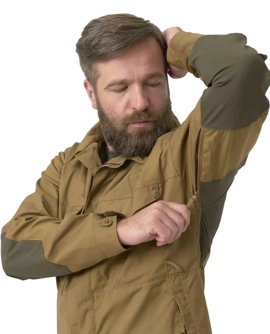 Woodsman Shirt Coyote / Taiga Green