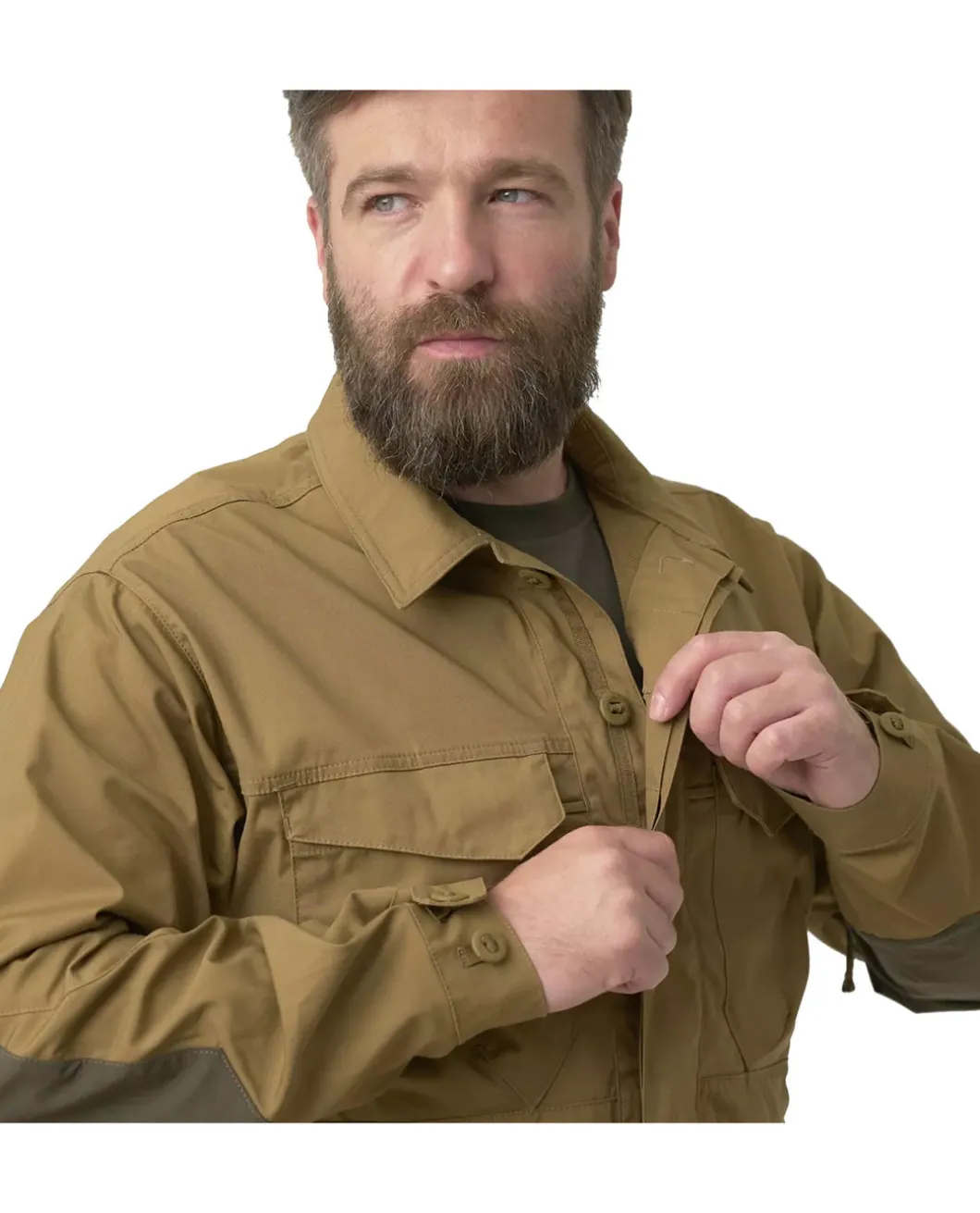 Woodsman Shirt Coyote / Taiga Green